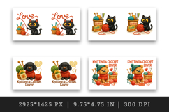 Knitting &amp; Crochet mug wrap printable sublimation design Product Image 2