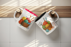 Knitting &amp; Crochet mug wrap printable sublimation design Product Image 3