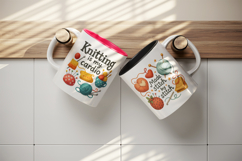 Knitting &amp; Crochet mug wrap printable sublimation design Product Image 3