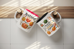 Knitting &amp; Crochet mug wrap printable sublimation design Product Image 3