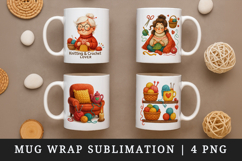 Knitting &amp; Crochet mug wrap printable sublimation design Product Image 1