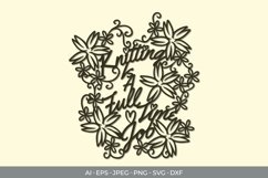 Knitting is a Full Time Job Papercut Product Image 2