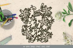 Knitting is a Full Time Job Papercut Product Image 1