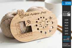 Knitting Needle Gauge &amp; Ruler Laser Cut | Sewing &amp; Craft SVG Product Image 1