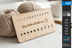 Knitting Needle Gauge &amp; Ruler Laser Cut | Sewing &amp; Craft SVG Product Image 1