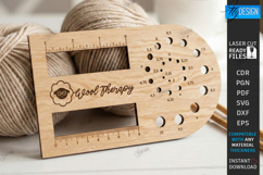 Knitting Needle Gauge &amp; Ruler Laser Cut | Sewing &amp; Craft SVG Product Image 1