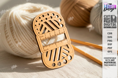 Knitting Needle Gauge Laser Cut | Knitting Accessories SVG Product Image 1