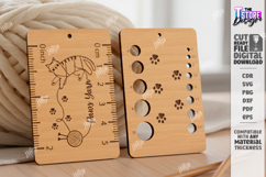 Knitting Needle Gauge Laser Cut | Knitting Accessories SVG Product Image 1