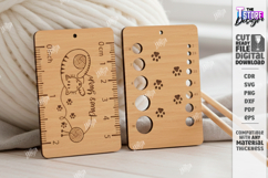 Knitting Needle Gauge Laser Cut | Knitting Accessories SVG Product Image 1