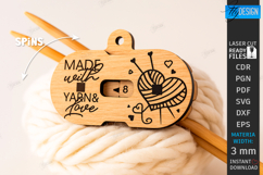 Knitting Row Counter Laser Cut|Floral SVG|Knitting Accessory Product Image 1