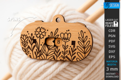 Knitting Row Counter Laser Cut Bundle|Knitting Accessory SVG Product Image 5