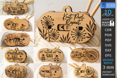 Knitting Row Counter Laser Cut Bundle|Knitting Accessory SVG Product Image 1