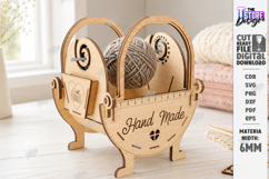 Knitting Yarn Basket Laser Cut Bundle | Storage Organizer Product Image 4