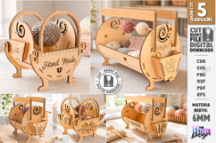 Knitting Yarn Basket Laser Cut Bundle | Storage Organizer Product Image 1