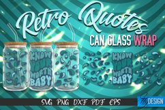 Retro Glass Can Wrap Design | Retro Quotes | SVG File v.6 Product Image 1
