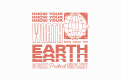 Know Your Worth Sustainability Streetwear T-shirt Design Product Image 1