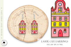 Fairy Tale House Earrings Laser Cut Product Image 2