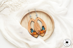 Autumn &amp; Fall Dangling Earrings | Pumpkin Earrings Laser Cut Product Image 2