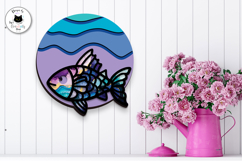 Layered Round Summer Sign SVG | Beach Laser Cut Decor Product Image 4