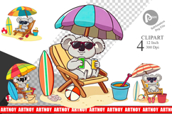 Summer Koala Clipart Product Image 1