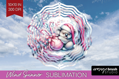Koala Pastel Christmas Wind Spinner Sublimation PNG Coquette Product Image 1