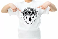 Koala Svg, Cute Baby Animal Svg, Baby Koala With Flower Svg. Product Image 3