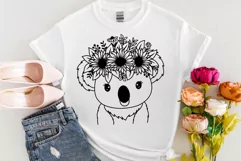 Koala Svg, Cute Baby Animal Svg, Baby Koala With Flower Svg. Product Image 2