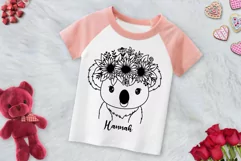 Koala Svg, Cute Baby Animal Svg, Baby Koala With Flower Svg. Product Image 4