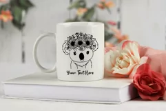 Koala Svg, Cute Baby Animal Svg, Baby Koala With Flower Svg. Product Image 6