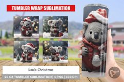 Tumbler Sublimation Koala Christmas Product Image 1