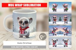 Mug Wrap Design Koala Christmas Product Image 1