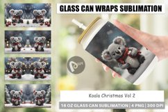 Glass Can Wraps Koala Christmas Product Image 1