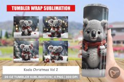 Tumbler Sublimation Koala Christmas Product Image 1