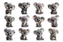 Koala Clipart PNG Bundle 28 PNG Product Image 2