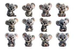 Koala Clipart PNG Bundle 28 PNG Product Image 3