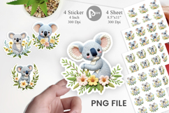 Koala Embroidery Sticker Product Image 1
