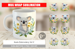 Mug Wrap Koala Embroidery Product Image 1