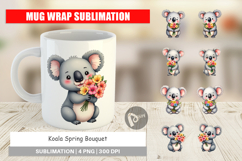 Mug Wrap Koala Spring Bouquet Product Image 1