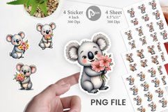 Koala Spring Bouquet Sticker Product Image 1