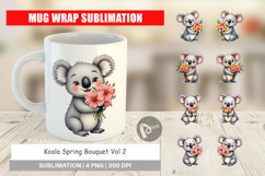 Mug Wrap Koala Spring Bouquet Product Image 1