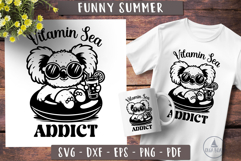 Koala svg Funny Summer Beach Vitamin Sea Addict