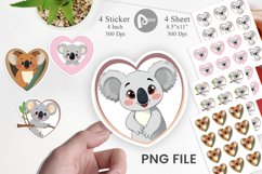 Sticker Heart Koala Product Image 1
