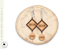 Sarcastic &amp; Funny Layered Earrings | Laser Cut Jewelry Product Image 2