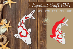 Koi Fish Paper Cut SVG Product Image 1