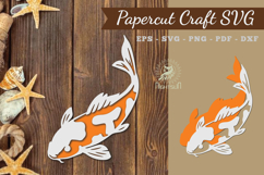Koi Fish Paper Cut SVG Product Image 1