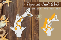 Koi Fish Paper Cut SVG Product Image 1