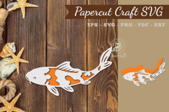 Koi Fish Paper Cut SVG Product Image 1
