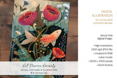 Art Nouveau Animal Postcard Set Product Image 4