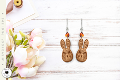 Boho Easter Earrings Laser Cut | Spring Jewelry SVG Product Image 4