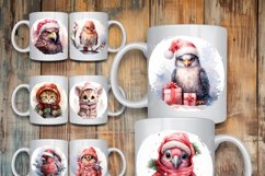 100 Christmas Mug Wrap Bundle, Holiday Sublimation PNG, Cow Product Image 13